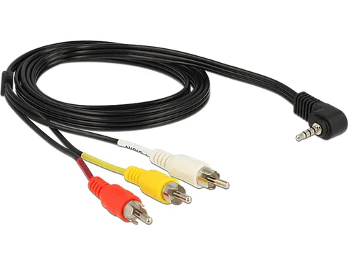 DeLOCK 84504 video cable adapter 1.5 m 3.5mm 3 x RCA Black