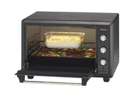 Trisa Backofen Forno Gusto 34 l, Schwarz - Funktionen: Backen - Braten - Grill - Ausstattung: Backblech - Gitterrost - Drehspiess - Breite: 50 cm - Höhe: 30 cm - Tiefe: 39.5 cm - Detailfarbe: Schwarz