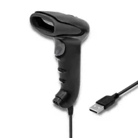 Qoltec 50866 barcode reader Handheld bar code reader 1D Laser Black