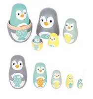 Spielba Holzspielwaren Matrjoschka Pinguin - Altersempfehlung ab: 3 Jahren - Material: FSC®-Holz - Eigenschaften: Zertifikat - Zertifikate: FSC - Detailfarbe: Grau - Mehrfarbig