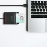 Logilink USB 2.0-Kartenleser, für Smart-ID, schwarz