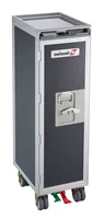 diaqua® Bartrolley Flugzeug Swissair Anthrazit, 30.1 x 103 cm - Tiefe: 40.5 cm - Breite: 30.1 cm - Höhe: 103 cm - Detailmaterial: Kunststoff - Aluminium - Grundmaterial: Metall