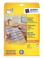 AVERY ZWECKFORM Universal-Etiketten 38x21,2mm 6121 weiss 1950 Stk./25 + 5 Blatt