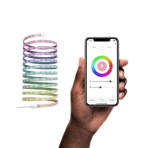 hombli LED Stripe Smart, RGB, 5 m, Weiss - Lampensockel: LED fest verbaut - Farbtemperatur Kelvin: 2000 bis 6500 K - Aussenanwendung: Nein - Gesamtleistung: 24 W - Leuchten Kategorie: LED Stripe - Lichtfarbe: Kaltweiss/Tageslichtweiss (KW) - Neutralweiss 