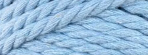 Glorex Wolle Makramee Rope gedreht 63 m x 3 mm, 250g, Hellblau - Packungsgrösse: 1 Stück - Länge: 63 m - Material: Wolle - Polyester - Detailfarbe: Hellblau - Waschbar bei: 40 °C - Nadelstärke: 0 mm