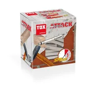 Tox-Dübel Nageldübel  Attack 6x60 mm, Blister 10 Stück - Bohrdurchmesser: 6 mm - Länge: 60 mm - Verpackungseinheit: 10 Stück - Für Material: Holz - Set: Nein