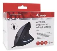 Equip Ergonomische Maus USB-A Stecker 1.80m Rechts schwarz