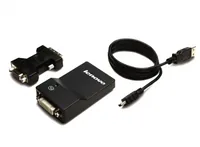 Lenovo USB 3.0 to DVI/VGA Monitor Adapter - Adapter - Digital / Daten, Digital / Display / Video 0,7 m - Schwarz