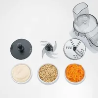 Severin Multi-Hacker KM3865 0.5 l - Detailfarbe: Silber - Gerätetyp: Gemüseschneidemaschine - Zerkleinerer - Volumen: 0.5 l - Ausstattung: 2 Geschwindigkeiten - Aufsätze - Betriebsanzeigeleuchte - Edelstahlmesser - Gemüseschneideraufsatz - Reibscheibe
