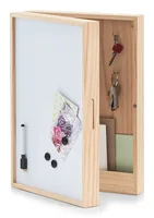Zeller Present Schlüsselkasten Memobord Braun/Weiss - Produkttyp: Schlüsselschrank - Widerstandsfähigkeit: Staubgeschützt - Detailfarbe: Braun - Weiss