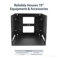 8U WALL-MOUNT RACK WITH SHELF .