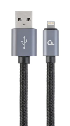 gembird 8-Pin Kabel mit Metallanschlüssen, 1,8 m, schwarz