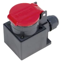 Steffen 56 00058 socket-outlet Type 25 Anthracite, Red