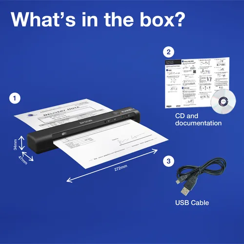 Epson WorkForce ES-60W Handheld scanner 600 x 600 DPI A4 Black