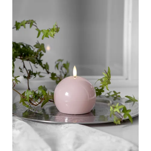 Star Trading LED-Kerze Pillar Flamme Shine, 11 cm, Pink - Betriebsart: Batteriebetrieb - Fernbedienung: Nein - Aussenanwendung: Nein - Höhe: 11 cm - Timerfunktion: Ja - Set: Nein