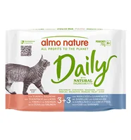 Almo Nature Nassfutter Daily Multipack, Lachs/Kabeljau/Garnelen 6 x 70g - Tierbedürfnis: Kein besonderes Bedürfnis - Geschmacksrichtung: Fisch - Zertifikate: Keine Zertifizierung - Fleischsorte: Kabeljau - Garnelen - Lachs - Fisch - Packungsgrösse: 420 g 