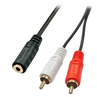 LINDY Audiokabel Stereo 3.5mm2xRCA FM 0.25m