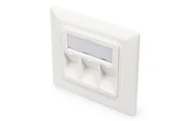 Digitus Wallplate for Keystone Modules, German type, middle plate 50x50 mm, frame 80x80 mm