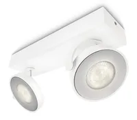 Philips Aufbauspot Clockwork, 2 x 4.5 W, 1000 lm, 2700 K, Weiss - Leuchten Kategorie: Deckenleuchte - Betriebsart: Netzbetrieb - Lampensockel: LED fest verbaut - Farbtemperatur Kelvin: 2700 K - Gesamtleistung: 9 W - Farbwiedergabeindex CRI: 80
