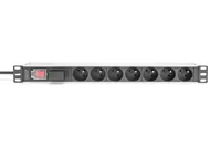 DIGITUS PDU 1U 7xCEE75 FR-Ausgänge 230V16A schwarz