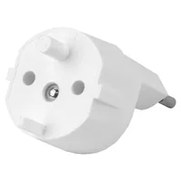 STEFFEN Fixadapter 2-Pol Deutsch auf Stecker CH T11 weiss, CEE7 - Detailfarbe: Weiss - Stromanschluss Seite A: T11 - Schalter: Nein - Stromanschluss Seite B: Schuko - Typ: Fixadapter