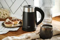 Adler AD 1372B electric kettle 0.6 L 800 W Black, Metallic