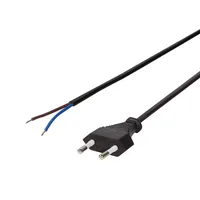 Logilink Netzkabel Euro Stecker off.Kabelende 1.5m,schwarz