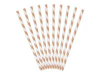 PartyDeco SPP1M-019RJ disposable drinking straws 10 pc(s) Rose gold, White