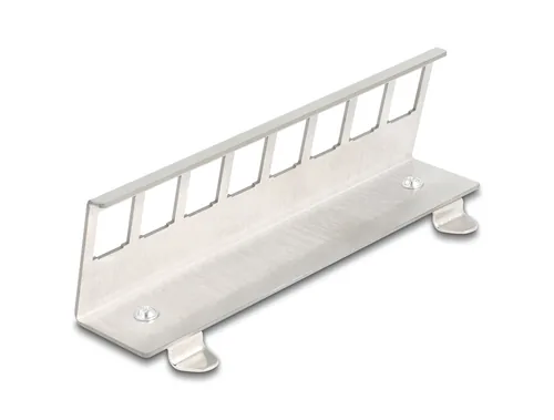 Delock Hutschienenhalter Keystone Metall 8 Port - Typ: DIN-Schienenhalterung - Halterung - Detailfarbe: Silber