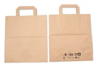 ELCO Geschenktüte mit Flachhenkel 26 x 16 x 29 cm 50 Stück, Braun - Material: Papier - Verpackungseinheit: 50 Stück - Motiv: Ohne Motiv - Detailfarbe: Braun - Verpackungsart: Geschenktüte