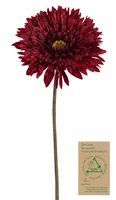 Botanic-Haus Kunstblume Gerbera, Burgund, 63 cm - Produkttyp: Schnittblumen und Zweige - Detailfarbe: Burgunder - Detailmaterial: Recycled Kunststoff - Grundmaterial: Kunststoff