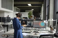 HP Poly Savi 8410 Office Monaural Microsoft Teams Certified DECT 1880-1900 MHz Headset Kopfhörer Kabellos Kopfband Büro/Callcenter Bluetooth Ladestation Schwarz