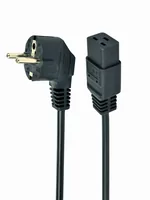 Gembird Type F/C19 1.8m Black Power plug type F C19 coupler
