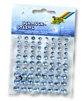 Folia Schmucksteine Clear selbstklebend 80 Stück - Grösse: Diverse Grössen - Detailfarbe: Transparent