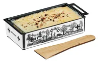 Trisa Teelicht-Raclette Kitchenette, Schwarz/Weiss - Detailfarbe: Weiss - Schwarz - Anzahl Teelichte: 4 × - Material: Metall