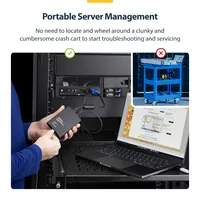 StarTech KVM Console to Laptop USB 2.0 Portable Crash Cart Adapter with File Transfer & Video Capture - Portable KVM Console
