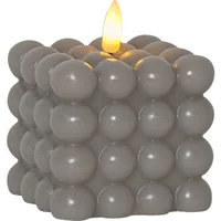 Star Trading LED-Kerze Flamme Dot, 7.5 x 7.5 x 9.5 cm, Grau - Betriebsart: Batteriebetrieb - Fernbedienung: Nein - Aussenanwendung: Nein - Höhe: 9.5 cm - Timerfunktion: Ja - Set: Nein