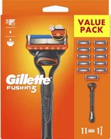 Gillette Herrenrasierer Gillette Fusion5 11er + Handstück - Einweg Rasierer: Ja - Typ: Klingen Rasierer - Anwender: Herren - Körperbereich: Gesicht - Natürlich Leben: Keine Besonderheiten