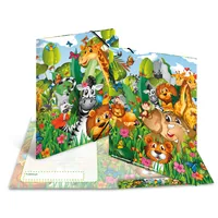 HERMA Gummibandmappe Dschungel A3, Mehrfarbig - Typ: Gummibandmappe - Ausstattung: Innendruck - Einschlagklappen - Gummiband - Detailfarbe: Mehrfarbig - Material: Karton
