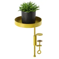 Esschert Design Ablage mit Klemme Stahl, Gold - Eigenschaften: Keine Eigenschaft - Zertifikate: Keine Zertifizierung - Breite: 14 cm - Höhe: 20.9 cm - Tiefe: 14 cm - Detailfarbe: Gold