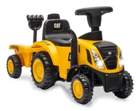 Jamara Rutscher Caterpillar Traktor mit Anhänger 2in1 gelb