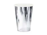 Partydeco Einwegbecher Uni 220 ml, 6 Stück, Silber - Produkttyp: Einwegbecher - Materialtyp: Papier - Material: Pappe - Detailfarbe: Silber - Verpackungseinheit: 6 Stück