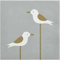 Rico Design Papierservietten Möwen 3-lagig 33 cm x 33 cm, 20 Stück - Material: Papier - Grösse: 33 cm x 33 cm - Eigenschaften: Keine Eigenschaft - Anzahl Lagen: 3 - Motiv: Tiere - Produkttyp: Papierservietten