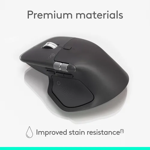 Logitech Maus MX Master 4 for Business - Maus-Typ: Business - Bedienungsseite: Rechtshänder - Maus Features: Logi Bolt-Empfänger - Detailfarbe: Graphit - Schnittstelle: Bluetooth - Verbindungsart: Kabellos