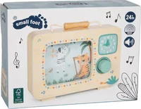 small foot Spieluhr Fernseher Safari - Altersempfehlung ab: 24 Monaten - Material: Holz - Kunststoff - Stoff - Textil - Nachhaltigkeit: FSC® - Detailfarbe: Mehrfarbig