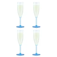Bodum Outdoor-Champagnerglas Oktett 120 ml, Blau, 4 Stück - Produkttyp: Champagnerglas - Material: Kunststoff - Biologisch abbaubar: Nein - Nachhaltigkeit: Nicht angegeben - Set: Ja - Zusammenklappbar: Nein