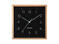 KARLSSON Wanduhr Neat Cuadrado 29.2 x 29.2 cm, Schwarz - Uhrtyp: Analog - Betriebsart: Batteriebetrieb - Funksignal: Nein - Funktionen: Zeit - Form: Quadrat - Detailfarbe: Schwarz