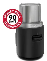 KitchenAid Kaffeemühle Go Cordless 5KBGR111BM Schwarz - Detailfarbe: Schwarz - Ausstattung: Mahlfunktion - On the Go - Mahlwerk: Schlagmahlwerk - Fassungsvermögen: 113 g
