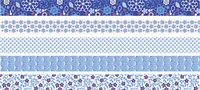 Heyda Washi Tape Blumen mini Blau - Detailfarbe: Blau - Länge: 3 m - Set: Ja - Breite: 12 mm