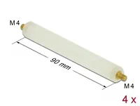 DELOCK Abstandshalter M4 x M4, Sechskant Außen, 90mm Natur